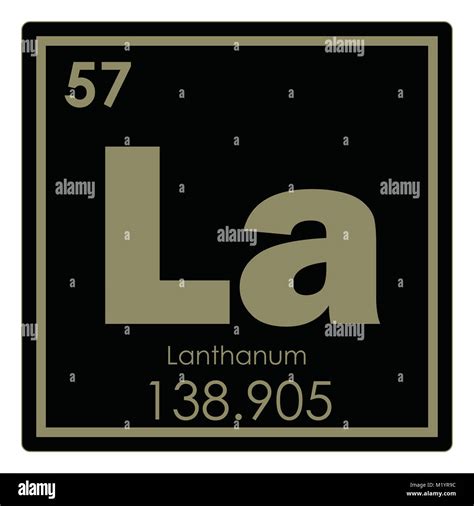 Symbol Chemical Element Lanthanum Hi Res Stock Photography And Images