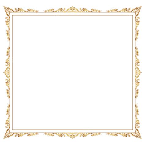 Elegant Gold Border Vector Png Images Rectangle Elegant Gold Nbkomputer