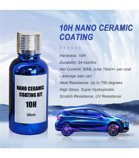 Visbella Professional Nano Ceramic Coating Kit 10H With Hydrophobic...