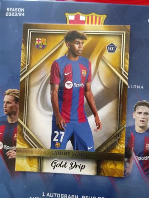 LAMINE YAMAL GOLD Drip Topps FC Barcelona Team Set 2023 2024 EUR 11 90