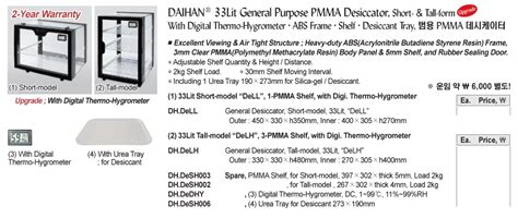 Daihan Science Pmma Lit General Purpose Pmma Desiccator