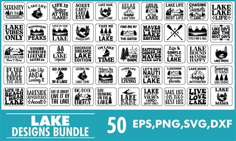 Lake Svg Designs Bundle Lake Life Svg Lake Png Lake House Svg Lake