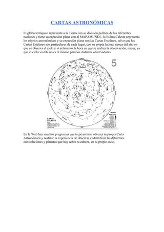 Cartas astronómicas PDF Descarga Gratuita