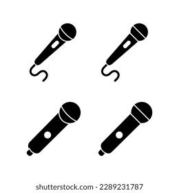 Microphone Icon Vector Illustration Karaoke Sign Stock Vector Royalty