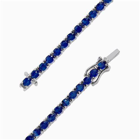 Effy 925 Sterling Silver Blue Sapphire Tennis Bracelet 6 99 Tcw