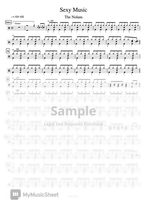 The Nolans Sexy Music Sheets By Cookais J Pop Drum Sheet Music