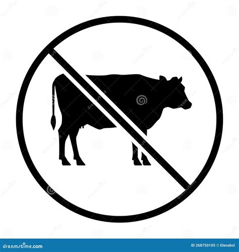 No Cow One Color Vector Icon Stock Vector Illustration Of Farming