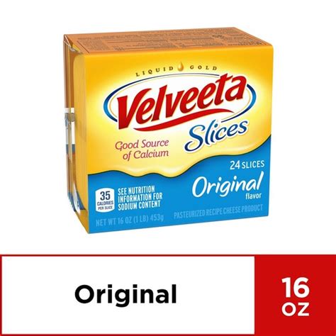 Kraft Velveeta Original Cheese Slices 1 Lb Instacart