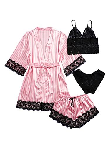 Best Pink Striped Pajama Set