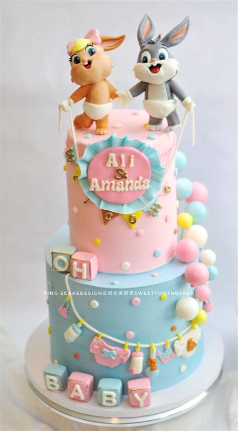 Baby Looney Tunes Birthday Cake In Baby Shower Party Themes