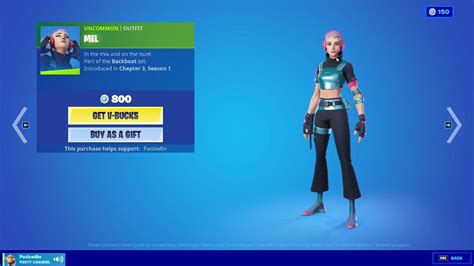 FORTNITE MEL SKIN IS HERE January 4th Item Shop Review YouTube