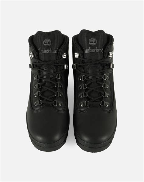 Timberland Leather Euro Hiker Boots in Black for Men - Lyst