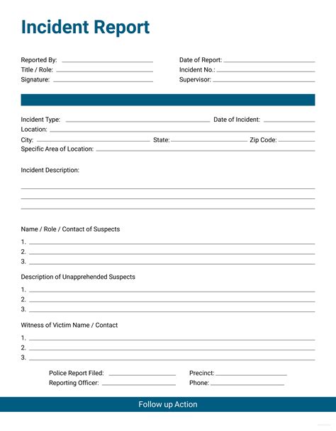 Incident Form Template Printable Word Searches