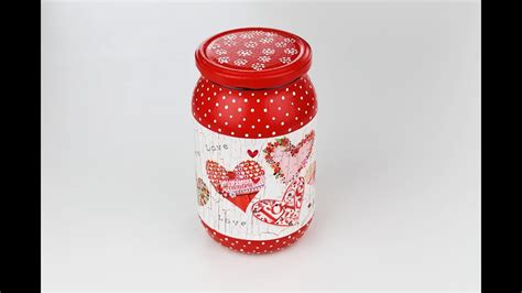 Decoupage Jar Painted Jar Decoupage Tutorial DIY Painted Glass