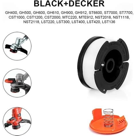 Bobines De Fil Pour Coupe Bordures Black Decker Longueur M