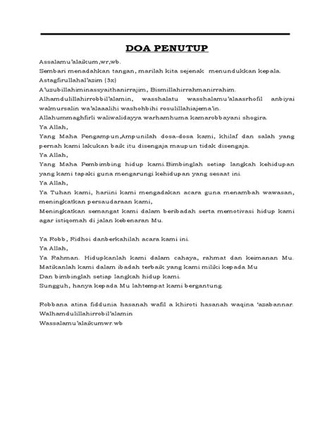 Doa Penutup Pdf