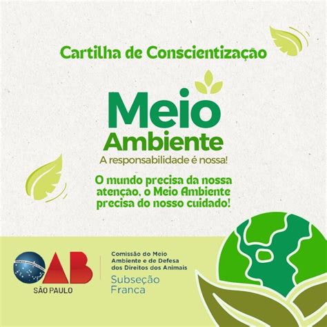 Cartilha De Conscientização Meio Ambiente Oab Franca