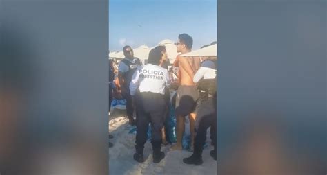 Detienen Y Esposan A Turistas En Playa Concesionada De Riviera Maya