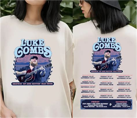 Luke Combs Growing Up And Getting Old Country Music Shirt Tour 2024 For