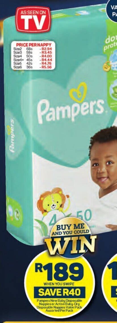 Pampers New Baby Disposable Nappies Or Active Baby Dry Disposable