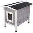 Out Of Stock PETSFIT Weatherproof Outdoor Cat House With Stairs Gray