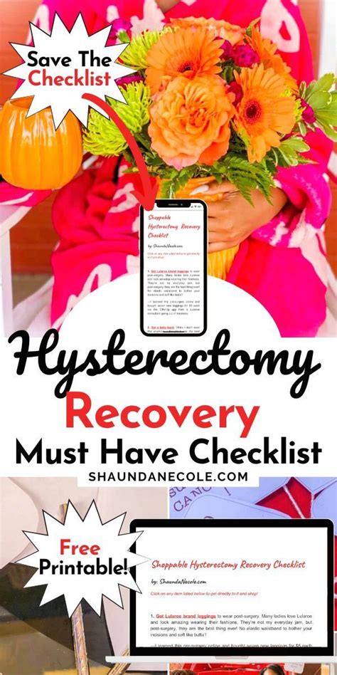 Hysterectomy Recovery Checklist 12 Must Have Items Care Package