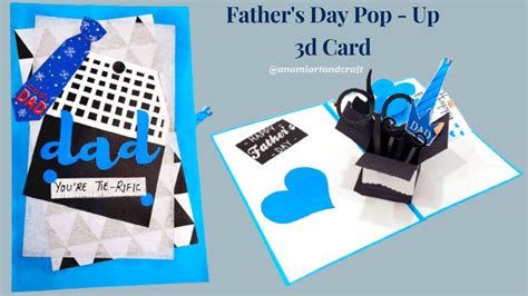 Fathers Day 3d Pop Up Card How To Make Pop Up Card Fathers Day 3d