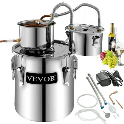 Vevor Moonshine Still Gal Stainless Steel Water Alcohol Distiller Kit