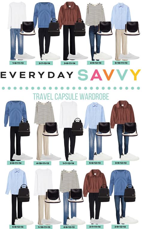 Travel Capsule Wardrobe Everyday Savvy Travel Capsule Wardrobe