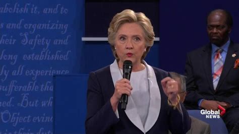 Trump V Clinton Top One Liners From The Second Presidential Debate National Globalnewsca