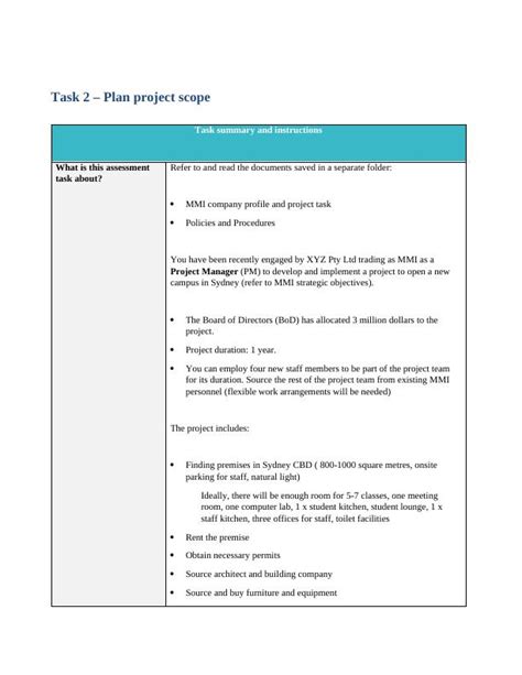 Manage Project Scope Bsbpmg Desklib