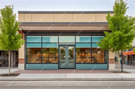 Premium Ai Image Sleek Local Grocery Store Exterior With Clean Design