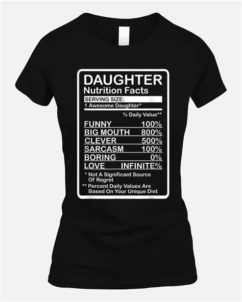 Daughter Nutrition Facts Unisex T Shirt Wanna Hoodie