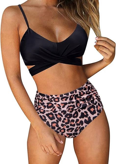 STRÓJ KĄPIELOWY WYSOKI STAN BIKINI PANTERKA ROZMIAR M 14410513592