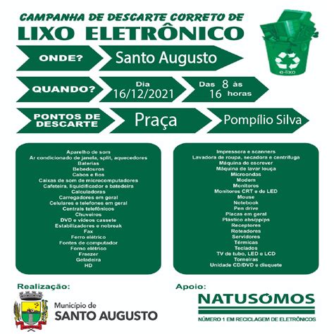 Prefeitura RealizarÁ 2ª Campanha De Coleta De Lixo EletrÔnico