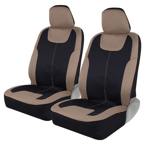 Motor Trend Seat Cover Two Tone Neoprene Black Charcoal Bdk