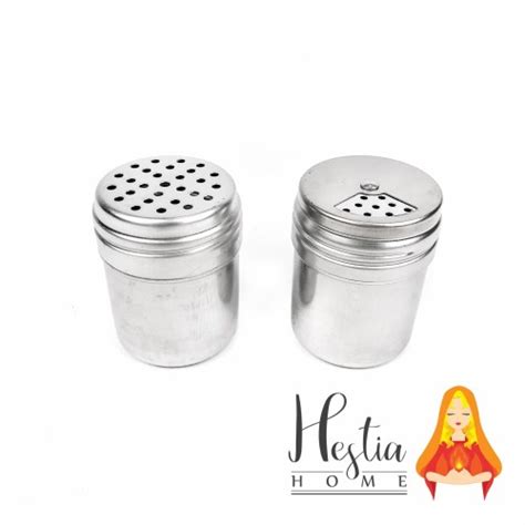 Jual Tempat Bumbu Dapur Stainless Steel Garam Lada Salt Pepper Tusuk