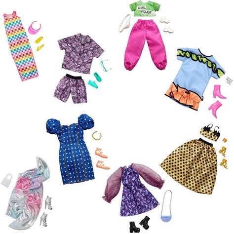 Barbie Clothes Multipack With 8 Complete Outfits For Barbie Doll 25