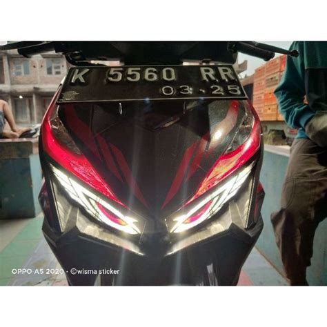 Sticker Lampu Alis Vario Old Sticker Lampu Mata Elang