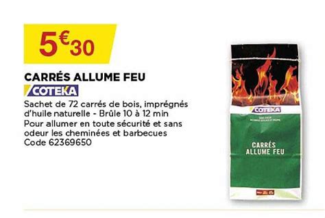 Promo Carrés Allume Feu Coteka chez Bricomarché iCatalogue fr