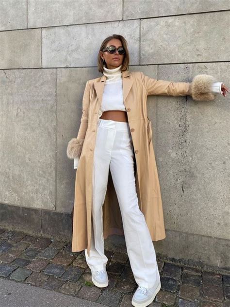 Beige Trench Coat Outfit Spring Minimal Classic Fashion Clothes