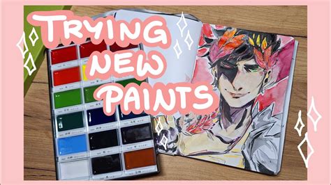 Painting Zagreus In My Sketchbook With Kuretake Gansai Tambi