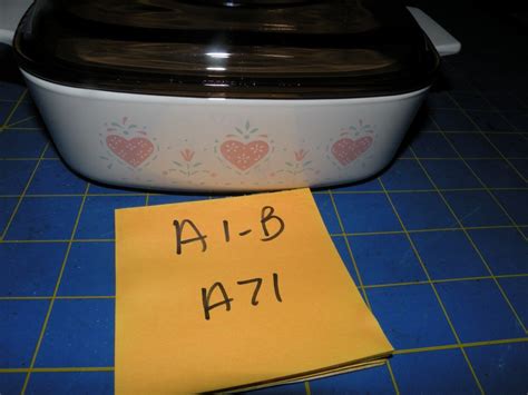 Corning Ware Forever Yours Heart Casserole Dish Pyrex Amber A B