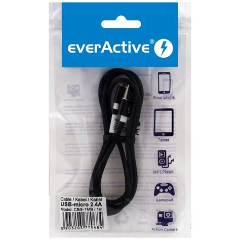 Baltrade Eu B2B Shop USB Silicone Cable Micro USB EverActive CBS