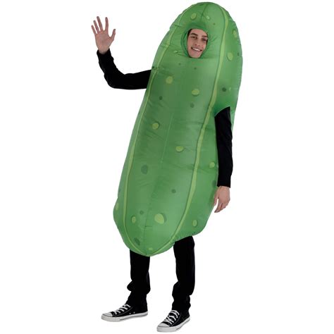 Adult Inflatable Green Pickle Halloween Costume One Size Party City