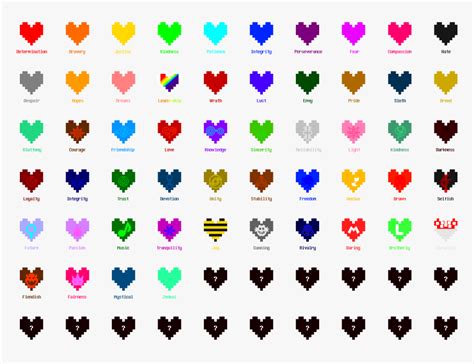 Transparent Soul Png Undertale Soul Chart Png Download Kindpng