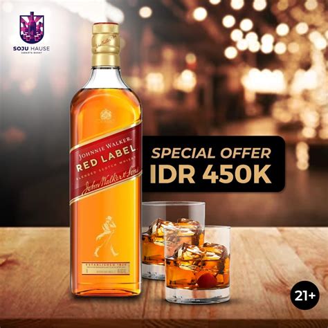 JOHNNIE WALKER JW Red Label Makanan Minuman Minuman Tidak