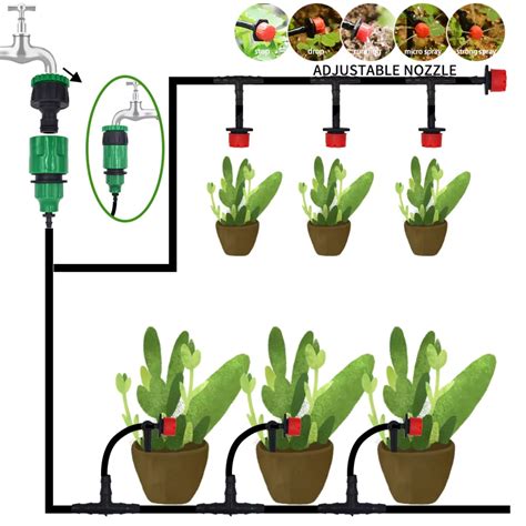 Chngto Portable M Micro Drip Irrigation System With Adjustable