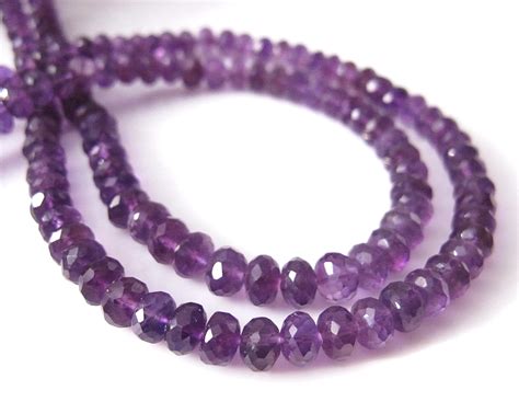 AA Deep Amethyst Faceted 6 5mm Rondelle Beads