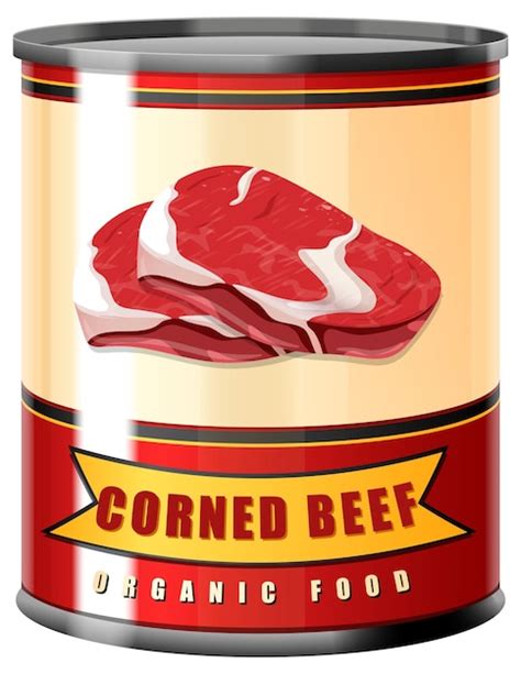 Premium Vector Corned Beef In Tin Can Vector